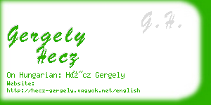 gergely hecz business card